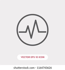 Cardiogram vector icon, pulse symbol