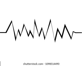 Cardiogram vector illustration on a white background