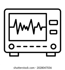 Cardiogramm-Vektorgrafik-Rahmensymbol einzeln auf weißem Hintergrund
