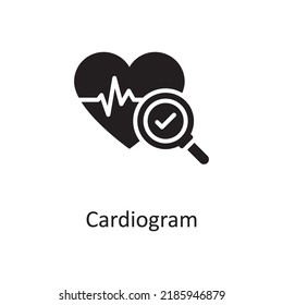 Cardiogram vector solid Icon Design illustration. Miscellaneous Symbol on White background EPS 10 File
