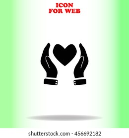 Cardiogram web icon. Black illustration on white background