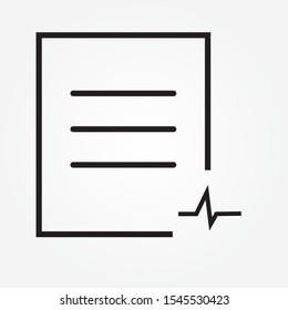cardiograph file document medical record  icon design