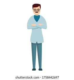 Cardiologist icon. Cartoon of cardiologist vector icon for web design isolated on white background