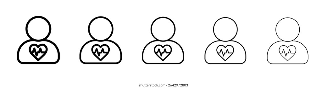 Ícone cardiologista Design plano em plano de fundo isolado