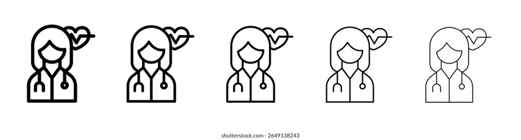 Ícone cardiologista ilustração simples logotipo arte