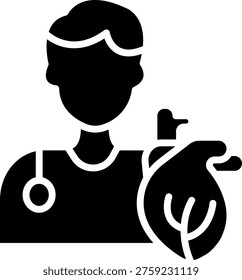 Cardiologist Line Icon Vector Design