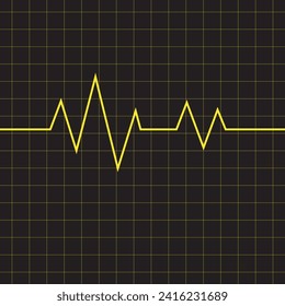 cardiologist pulse line monitor display icon vector element design template web