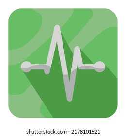 botón de aplicación de cardiología icono aislado