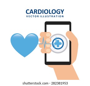 cardiology app design, vector illustration eps10 graphic 