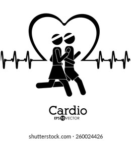 Cardiology design, vector illustration