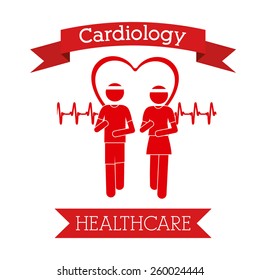 Cardiology design, vector illustration