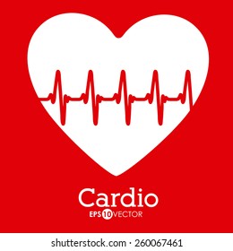 Cardiology design, vector illustration