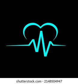 Cardiology doctor pharmacy healthcare medical heart beat wave heart graph cardiogram pulse lifeline ecg and ekg vector illustration design for business.