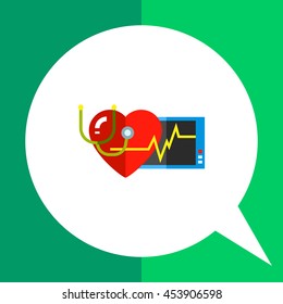 Cardiology flat icon