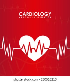 cardiology graphic design , vector illustration