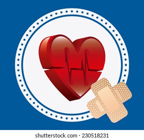 cardiology graphic design , vector illustration