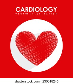 cardiology graphic design , vector illustration