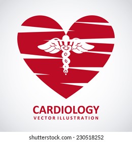 cardiology graphic design , vector illustration