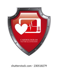 cardiology graphic design , vector illustration