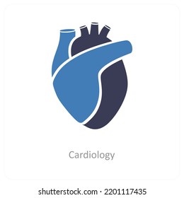 Cardiology and heart icon concept