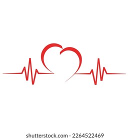 Cardiology human heart beat healthcare vector illustrion design.