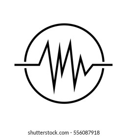 Cardiology Icon Cardiogram Vector Symbol Stock Vector (Royalty Free ...