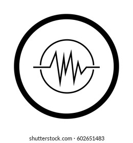 Cardiology icon cardiogram, vector symbol.