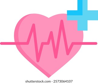 Cardiology Icon Flat Vector Illustration