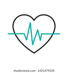 cardiology icon. High quality design element. Editable linear style stroke. Vector icon