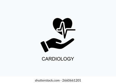 Cardiology Icon Or Logo Isolated Vector Illustration