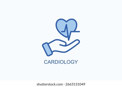Cardiology Icon Or Logo Isolated Vector Illustration