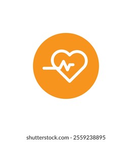 Cardiology icon Outline vector for web ui