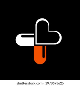 Ilustración cardiológica diseño del logo vectorial cuidado de la salud y diagnóstico de símbolos médicos cardiograma icono del ecg hospital y logotipo de la empresa clínica.