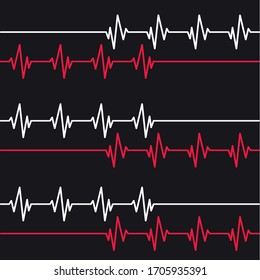 Cardiology line, vector, background illustration
