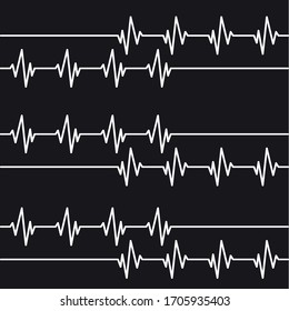 Cardiology line, vector, background illustration