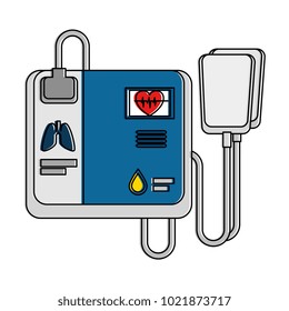 cardiology machine isolated icon