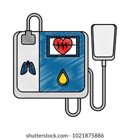 cardiology machine isolated icon