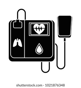 cardiology machine isolated icon