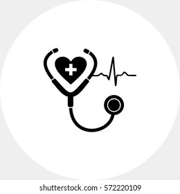 Icono de cardiología simple