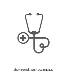 cardiology stethoscope heart icon