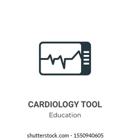 Cardiology tool vector icon on white background. Flat vector cardiology tool icon symbol sign from modern education collection for mobile concept and web apps design.