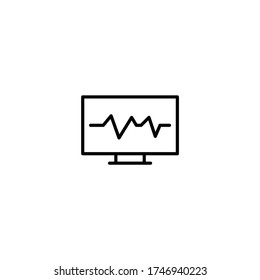 cardioloty cardiogram icon vector illustration