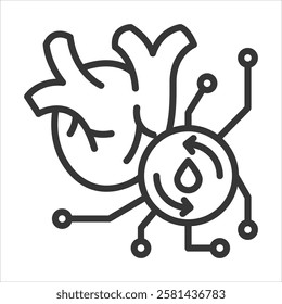 Cardiovasc Lar System Icon Vector Illustration Outline
