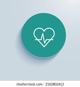 Herz-Kreislauf-Pflege-Symbol, Vektordesign