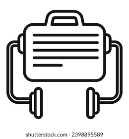 Cardiovascular defibrillator icon outline vector. Patient cardiac attack. Life saving