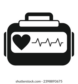 Cardiovascular defibrillator icon simple vector. Patient cardiac attack. Life saving