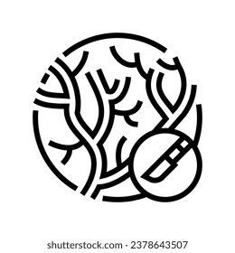 cardiovascular surgery line icon vector. cardiovascular surgery sign. isolated contour symbol black illustration