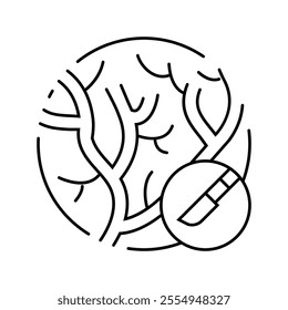 cardiovascular surgery line icon vector. cardiovascular surgery sign. isolated contour symbol black illustration