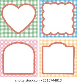 CardNews Frame Notepaper Collection with Crayon Texture