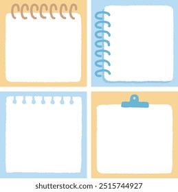 CardNews Frame Notepaper Collection with Crayon Texture